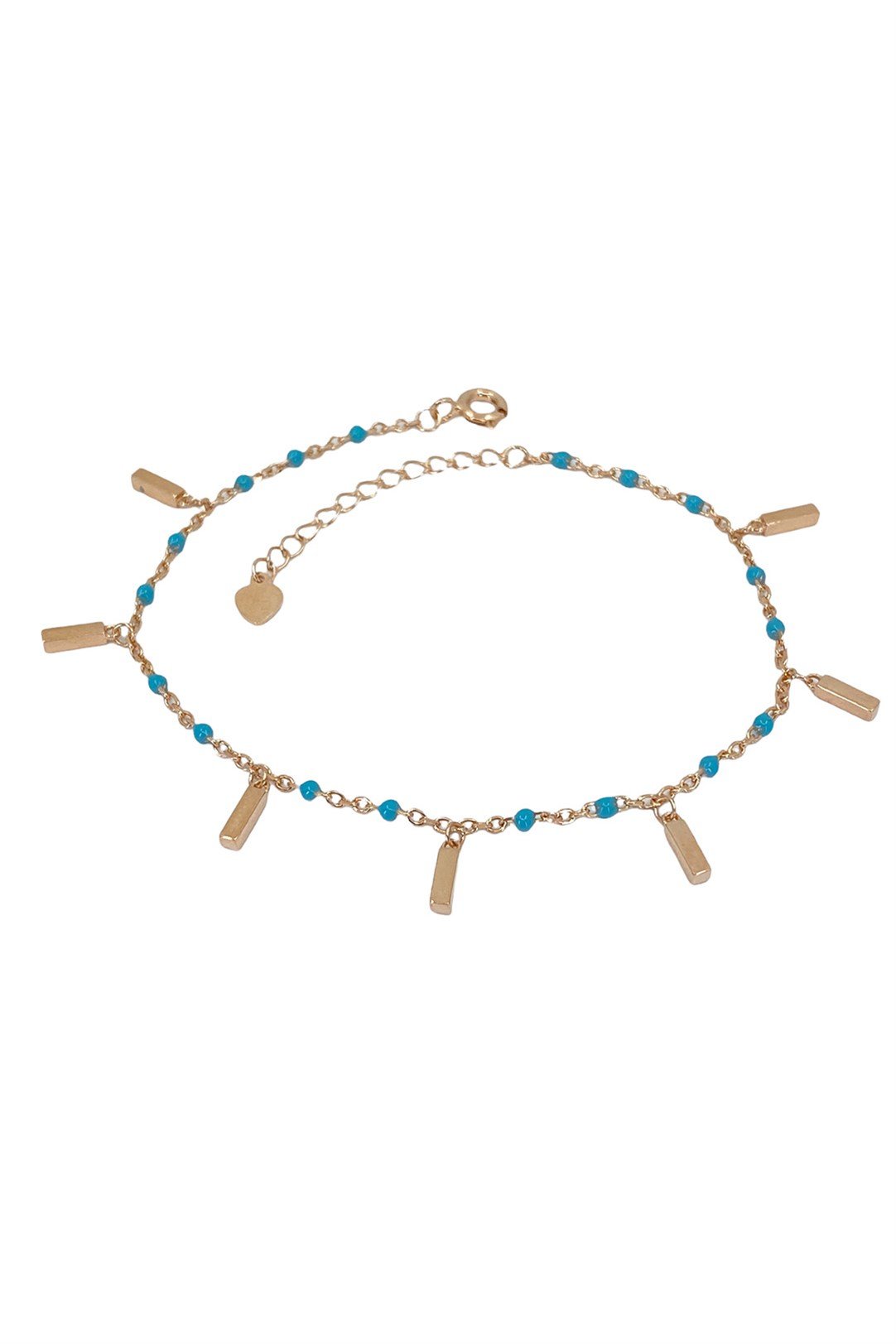 Turkuaz Mineli Halhal Çubuk