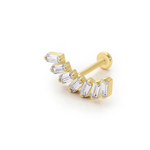 Yedi Baget Yay Tragus 14 Ayar Altın Piercing