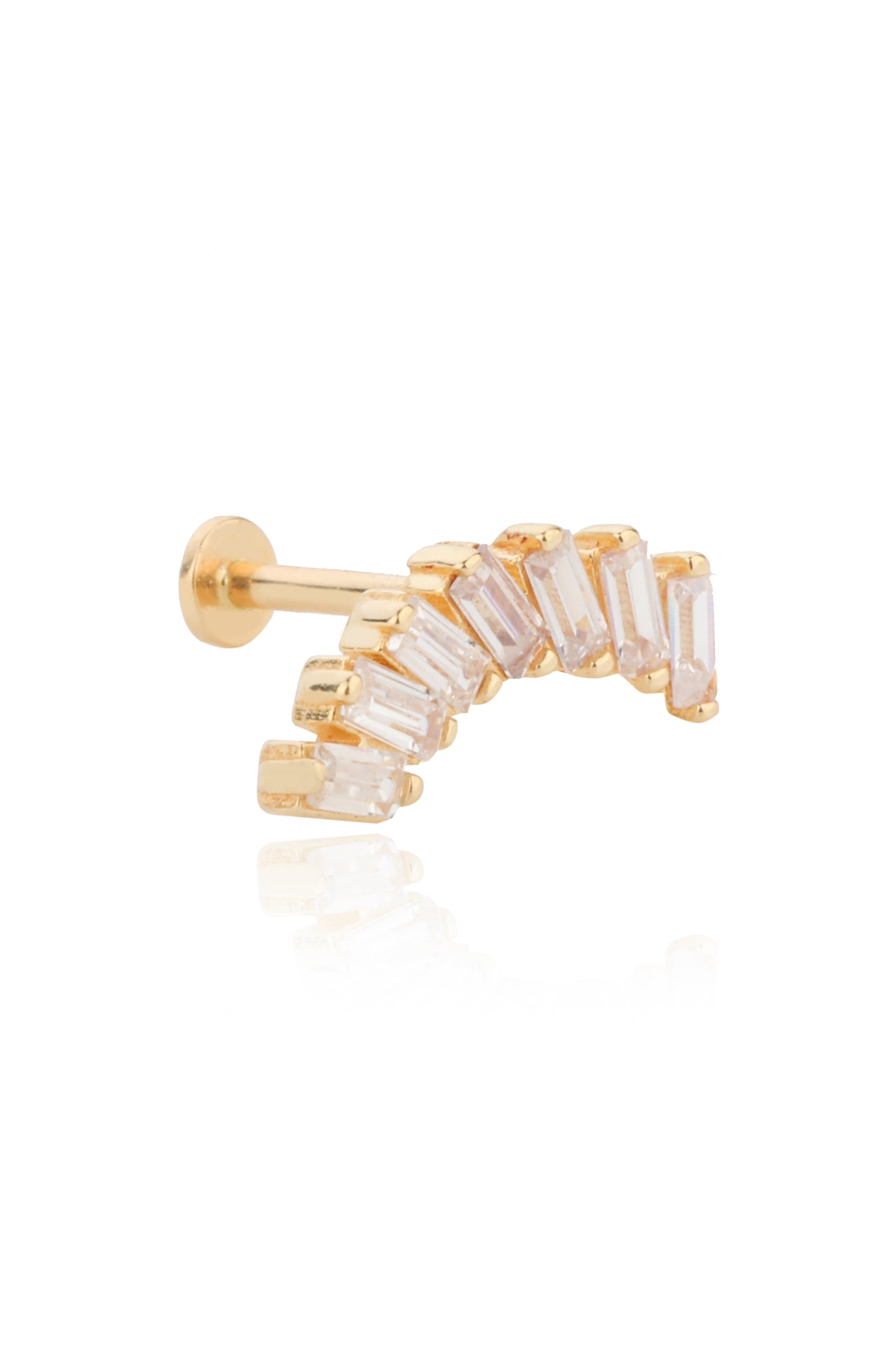 Yedi Baget Yay Tragus 14 Ayar Altın Piercing