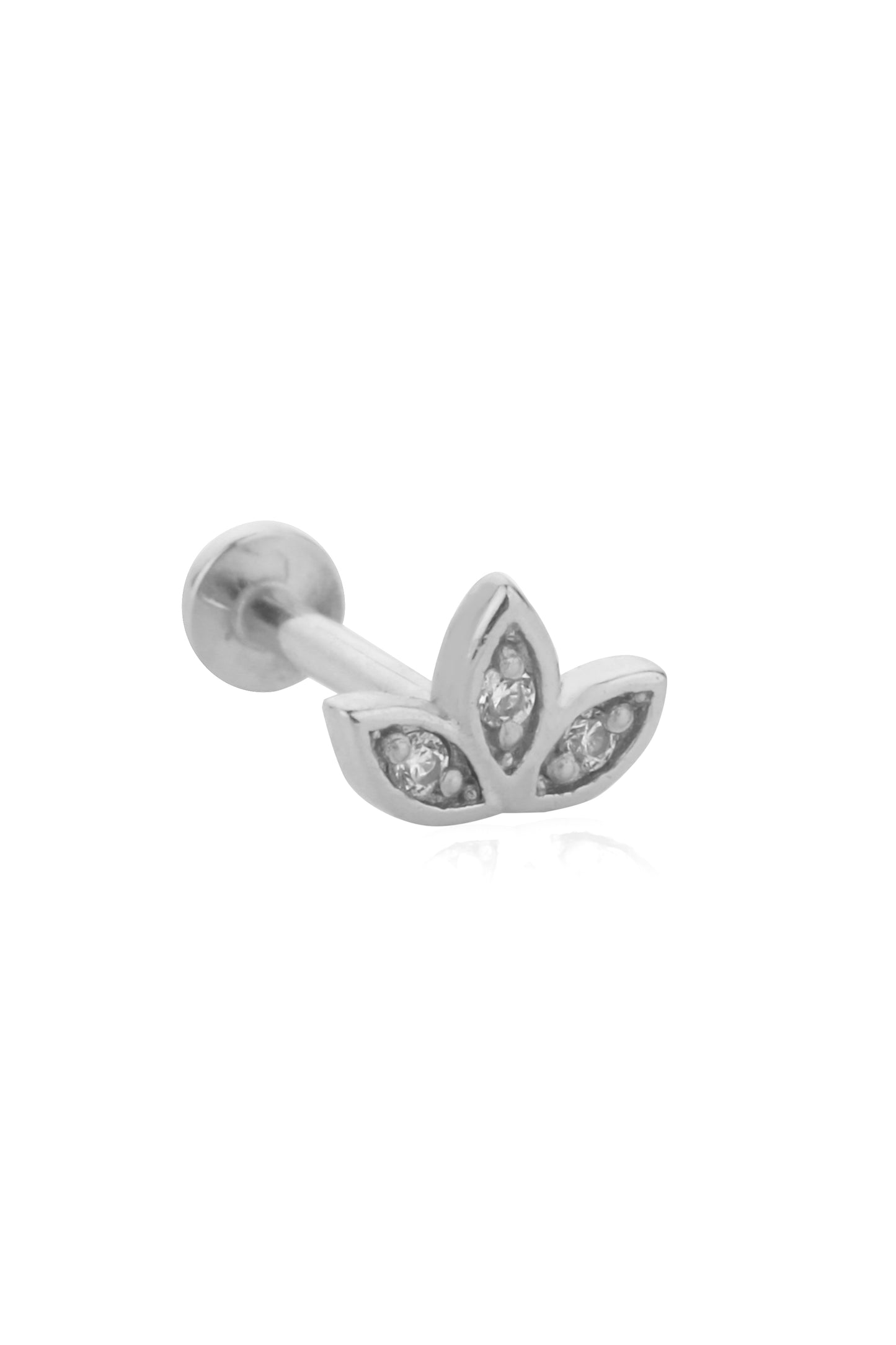 Çiçek Tragus 14 Ayar Altın Piercing
