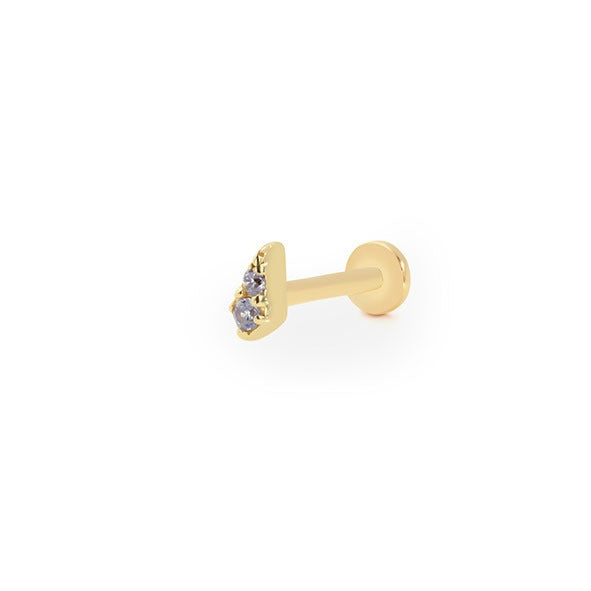 Trapez Tragus 14 Ayar Altın Piercing