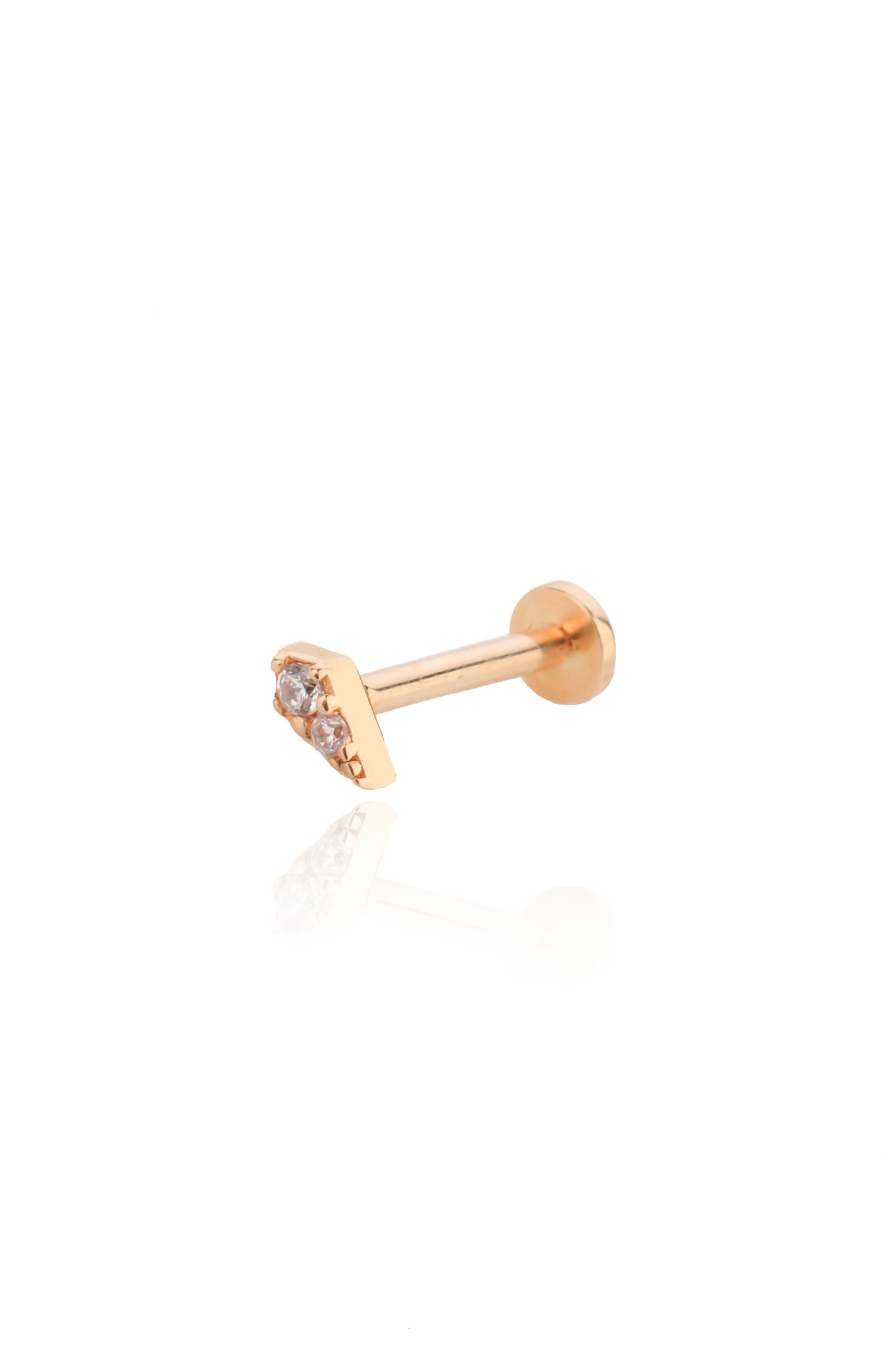 Trapez Tragus 14 Ayar Altın Piercing
