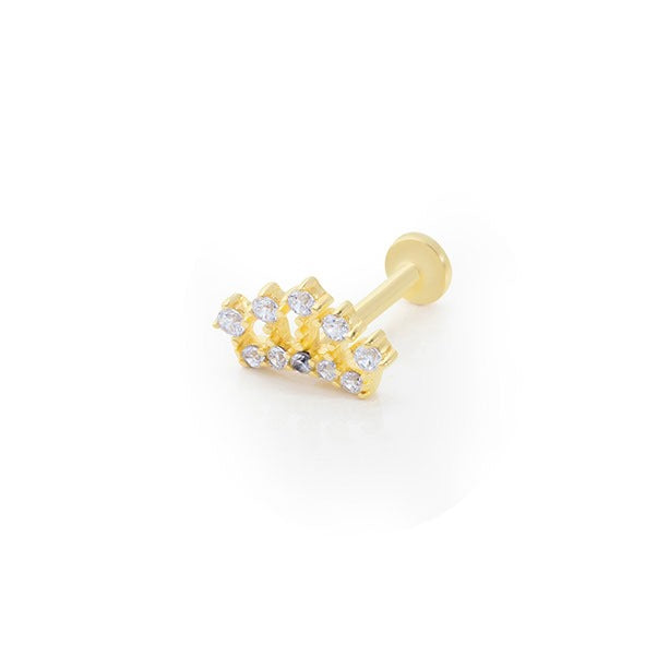 Kraliçe Tragus 14 Ayar Altın Piercing