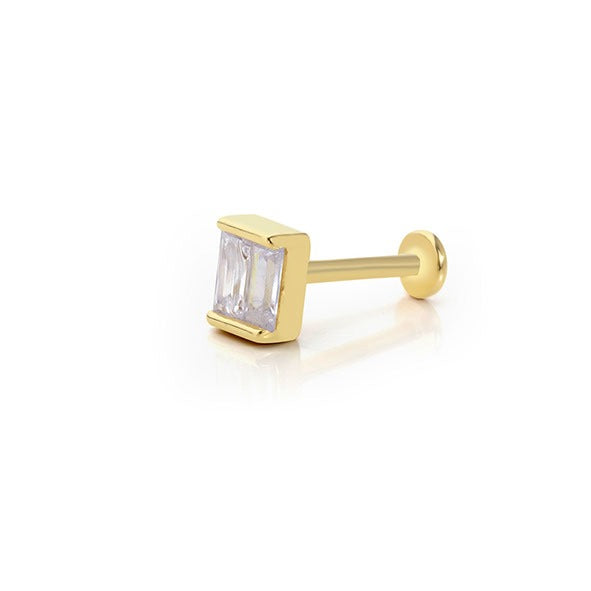 İki Baget Tragus 14 Ayar Altın Piercing