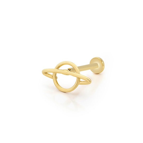 Satürn Tragus 14 Ayar Altın Piercing