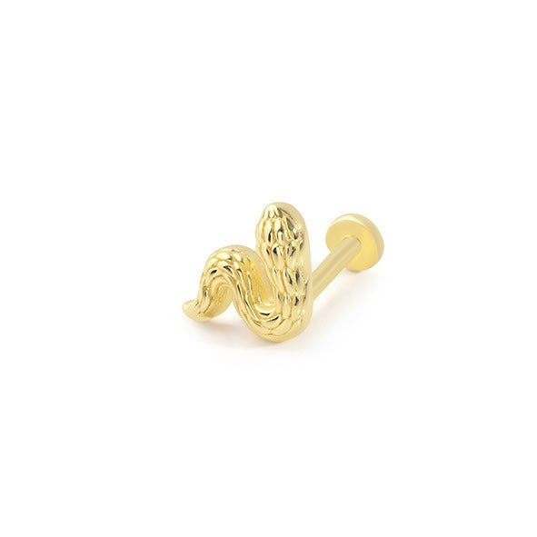 Snake Tragus 14 Ayar Altın Piercing