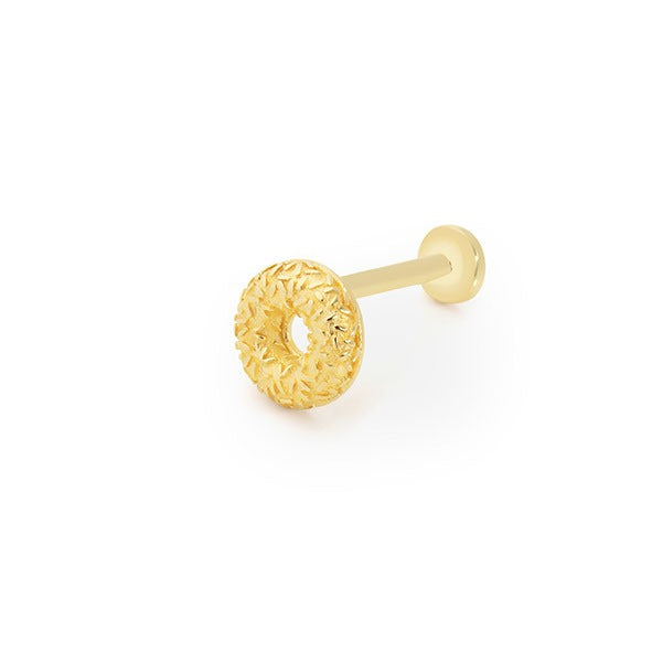 Donut Tragus 14 Ayar Altın Piercing