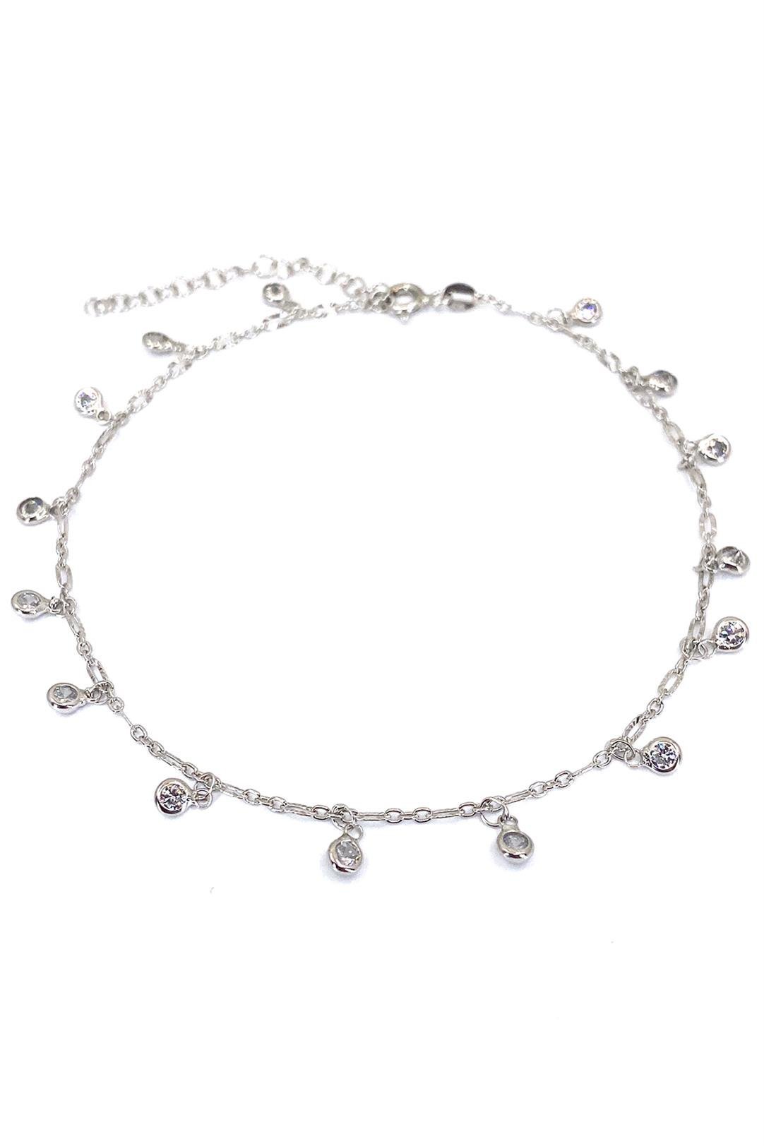 Tohum Sallantılı Mini Geo Gümüş Halhal