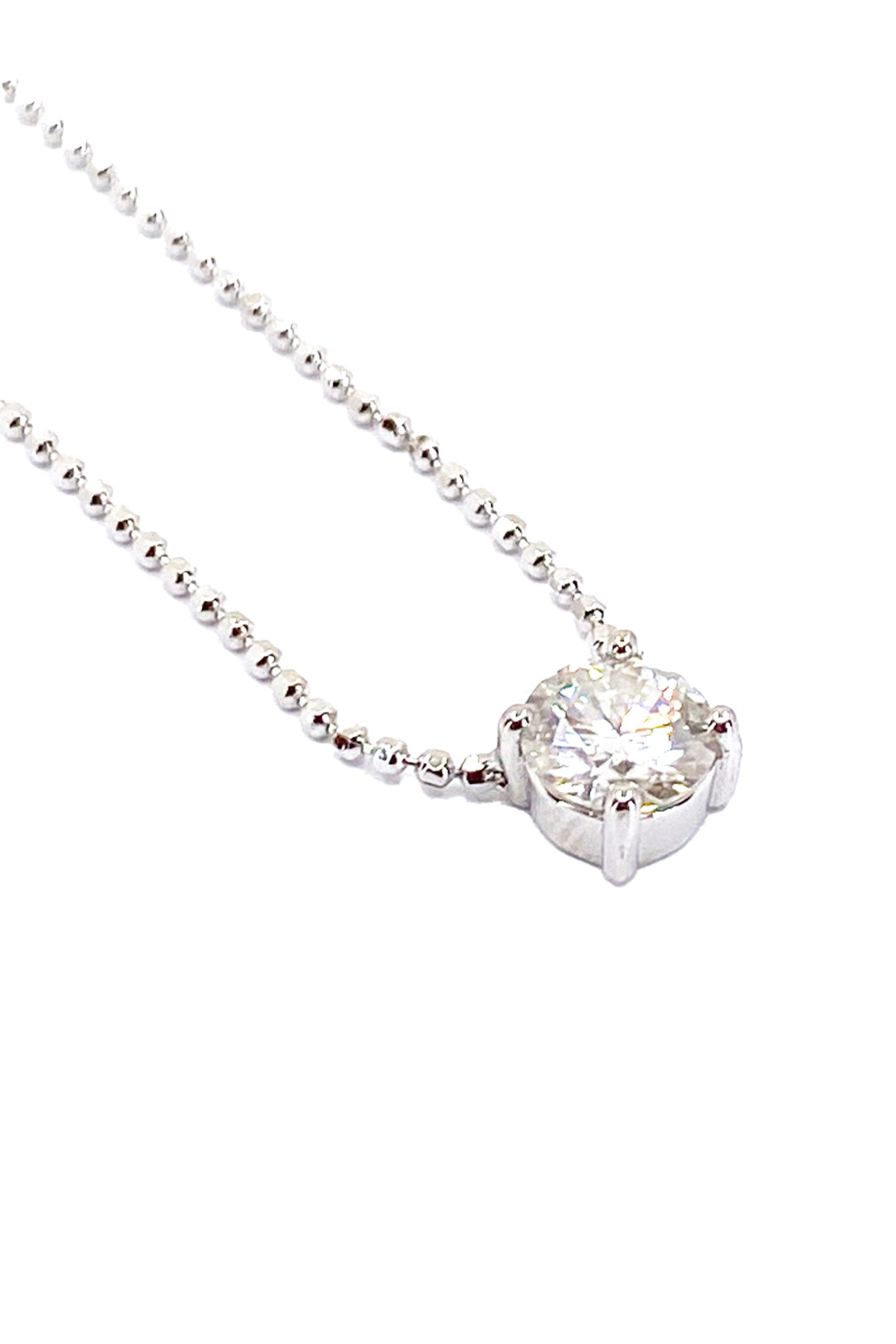 Vip 0.5 Ct Tektaş 5 Mm Gümüş Kolye