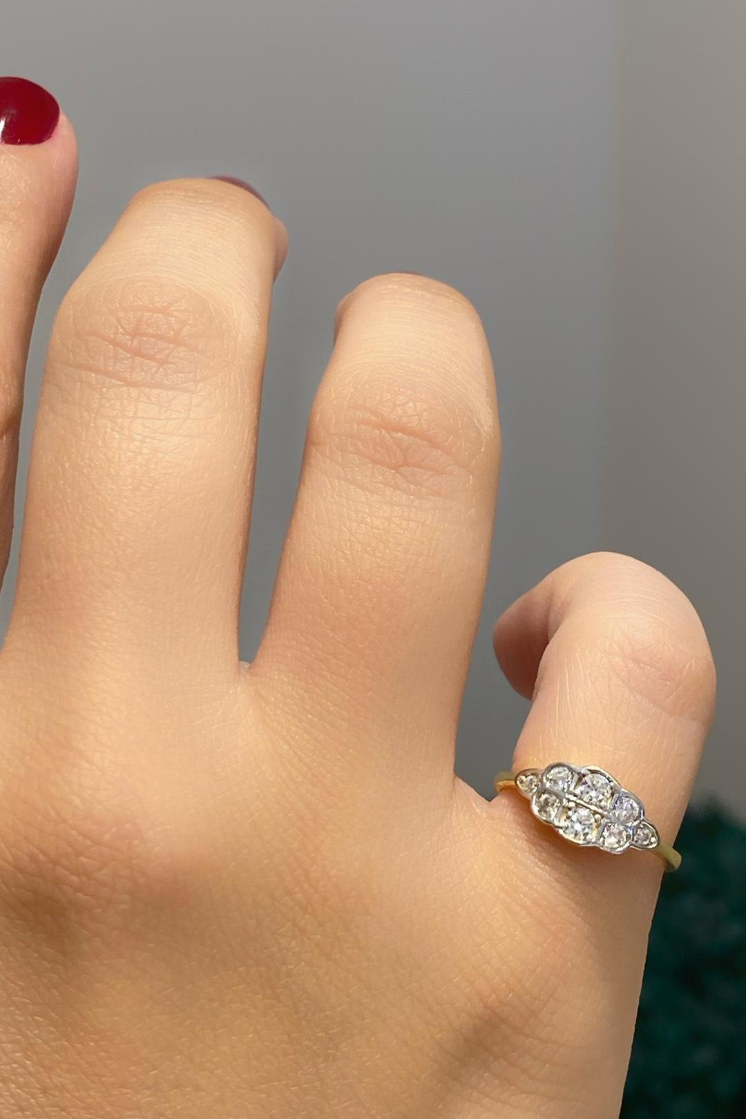 Beyaz Taşlı Bulut Serçe Gümüş Yüzük