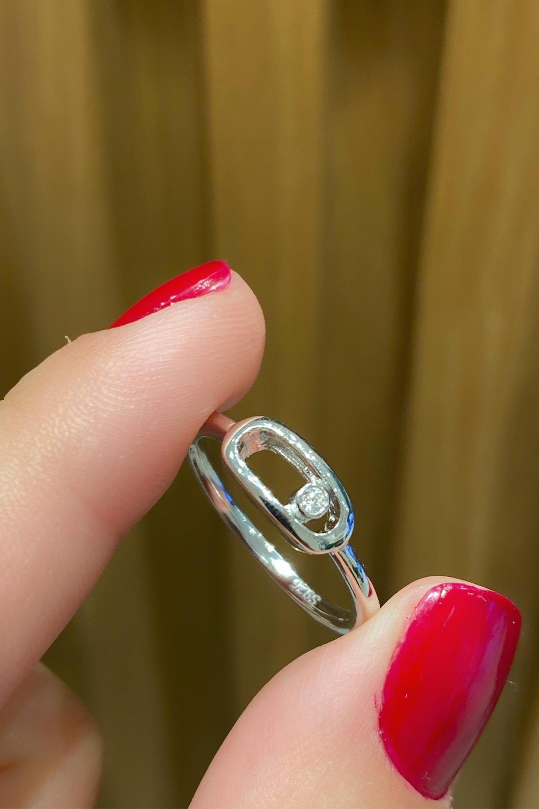 Taşsız Tek Tohum Mes Gümüş Yüzük