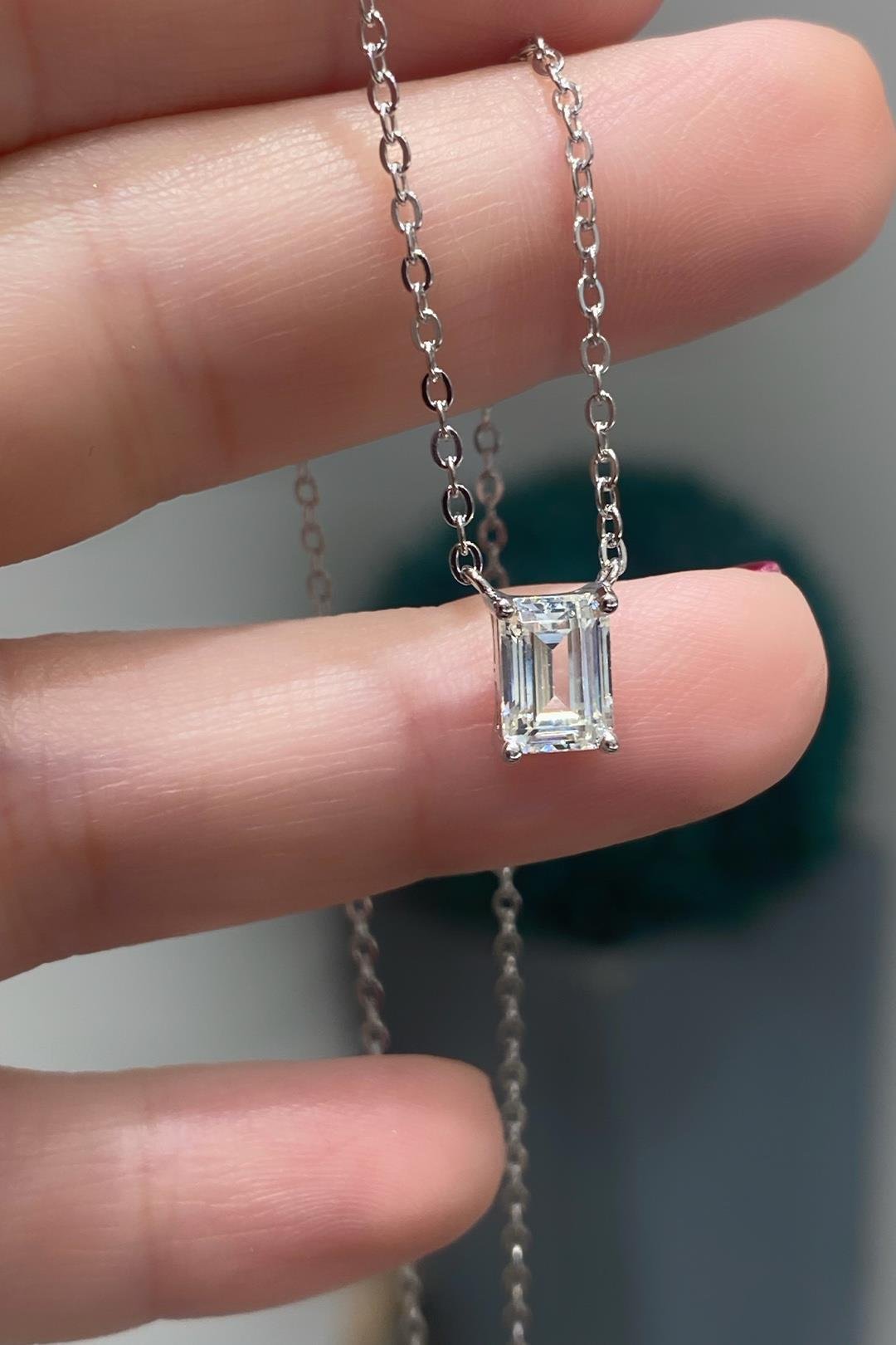 Vip Dört Tırnaklı Baget Gümüş Kolye