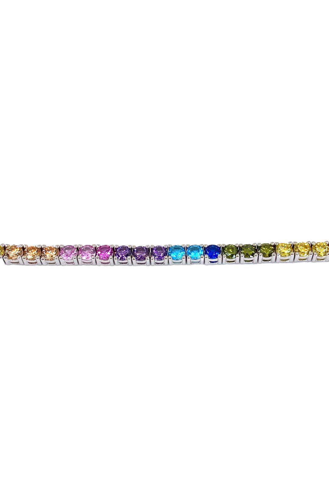 Rainbow Suyolu Gümüş Bileklik 3 Mm