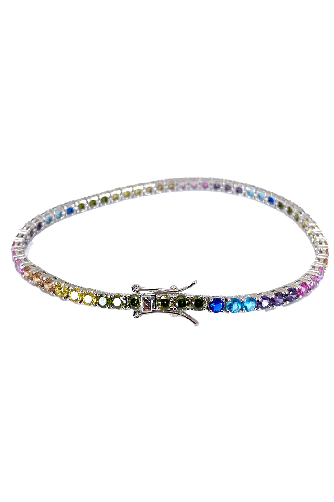 Rainbow Suyolu Gümüş Bileklik 3 Mm