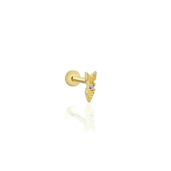 Mini Ok 14 Ayar Altın Piercing