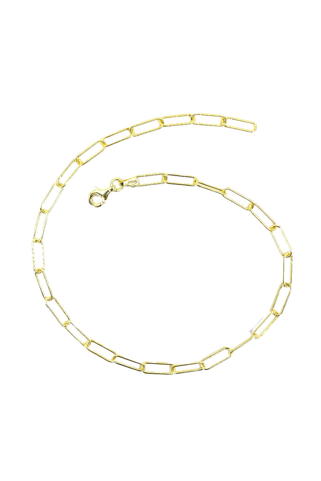 Taşsız Geo Zincir Gümüş Halhal