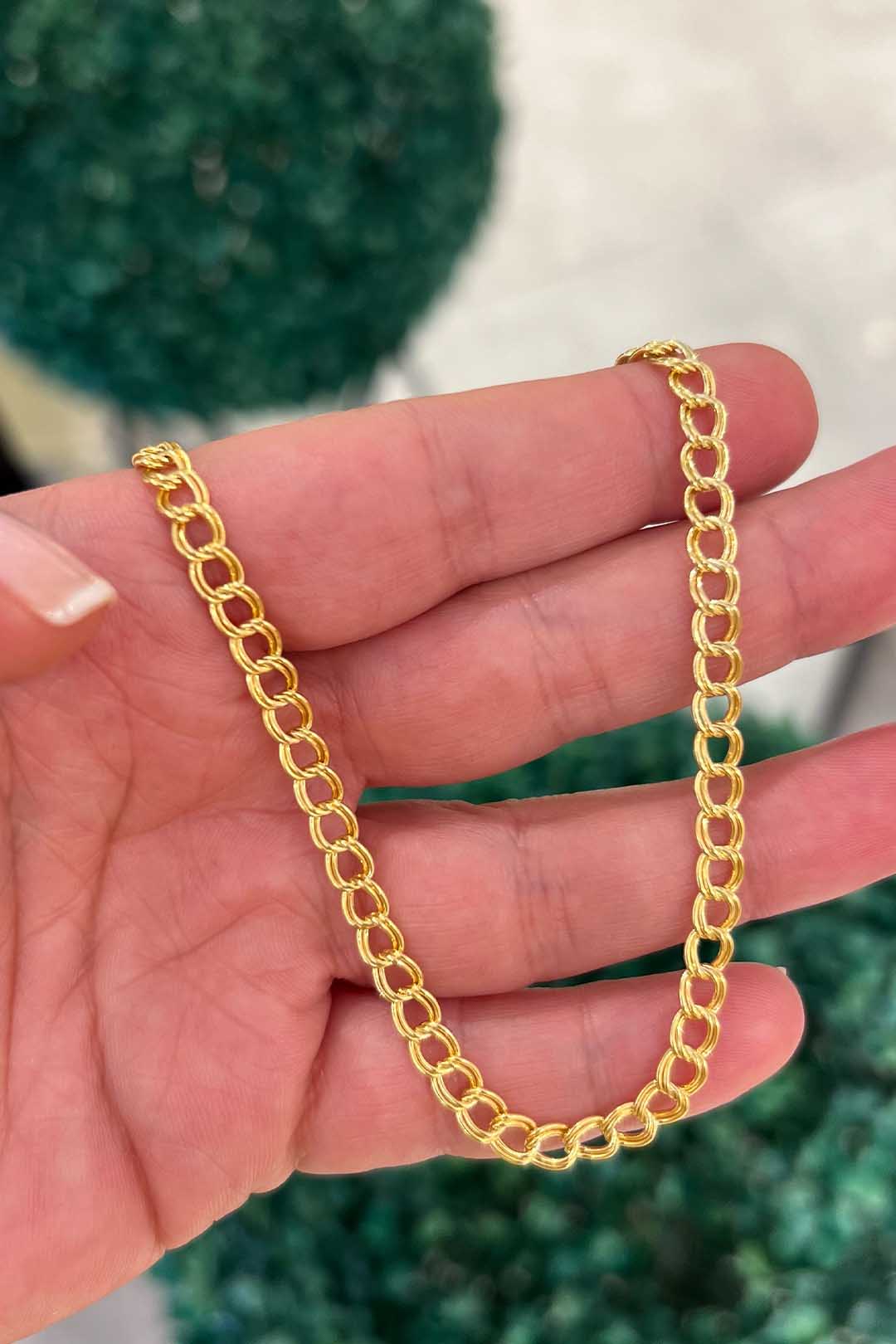 Taşsız İçiçe İki Çember Choker Kolye 40 cm