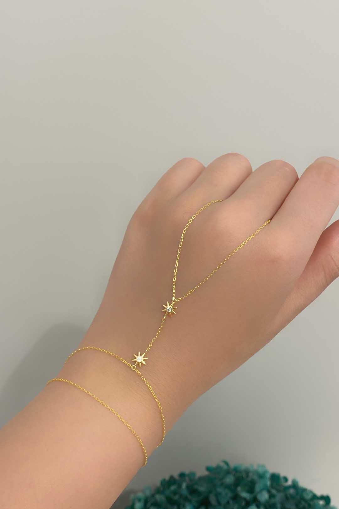 İki Tektaşlı Mini Güneş Gümüş Şahmeran