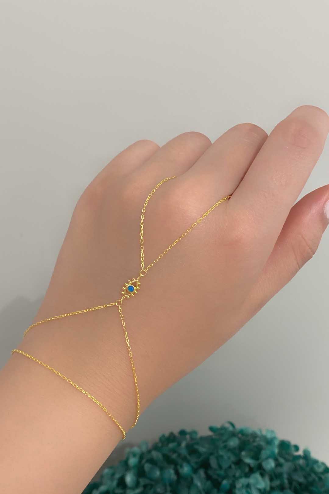 Opal Lucky Göz Gümüş Şahmeran