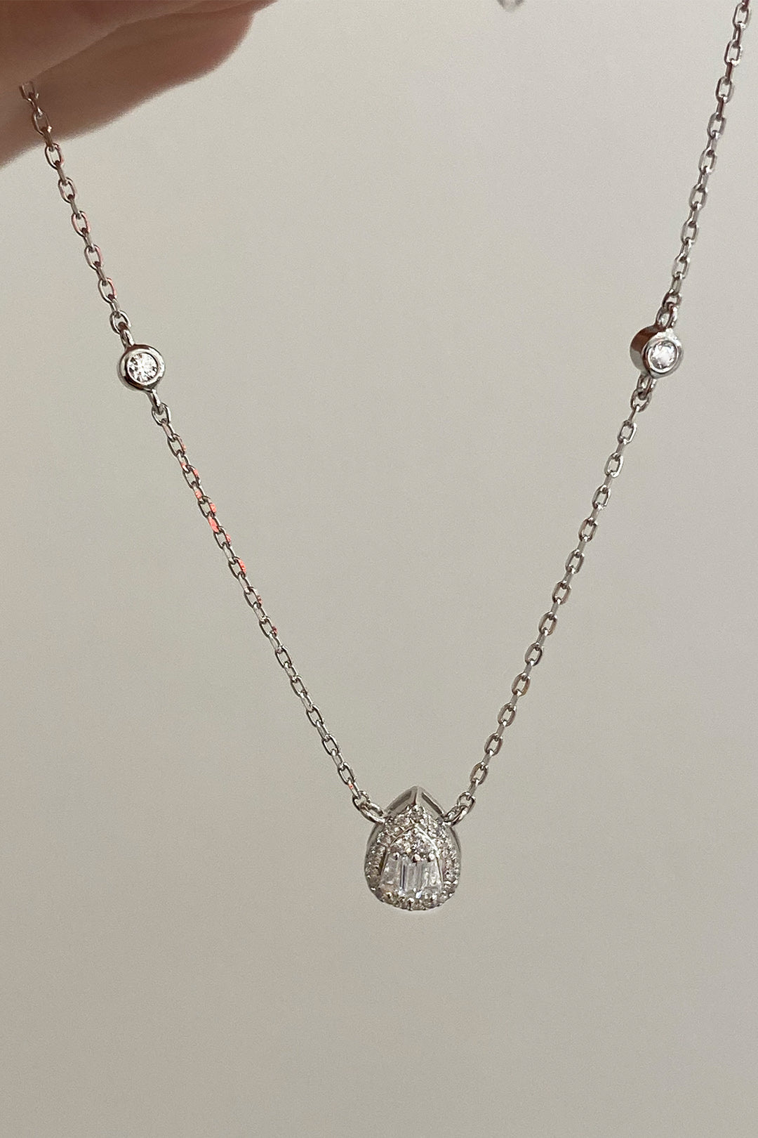 Dört Tohum Ve Damla Detay Gümüş Kolye