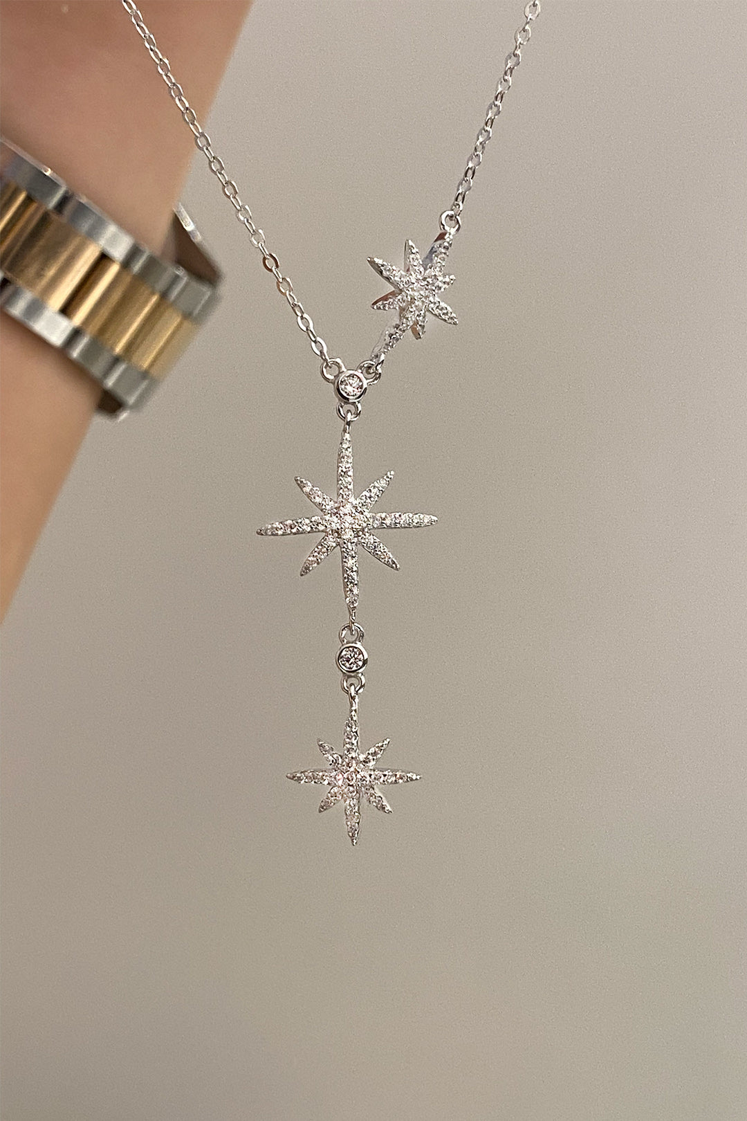 Maxi Üç Kuzeyyıldızı Ve Tohum Y Gümüş Kolye