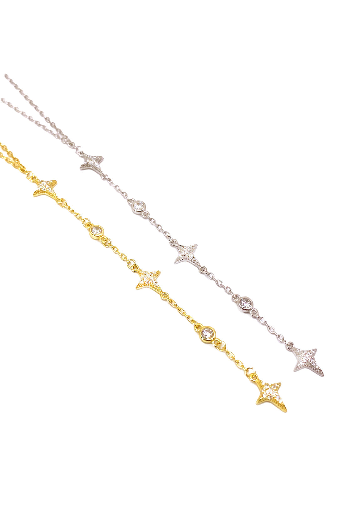 Taşlı Artı Ve Tohum Gümüş Y Kolye