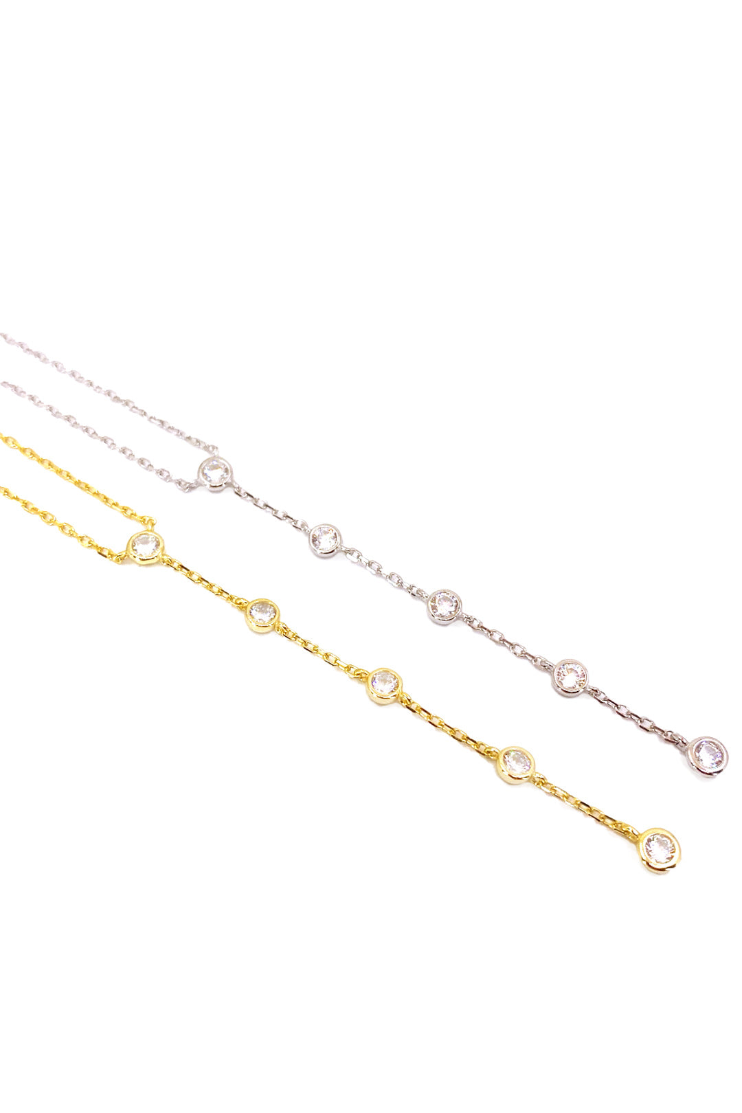 Aralıklı Beş Tohum Gümüş Y Kolye