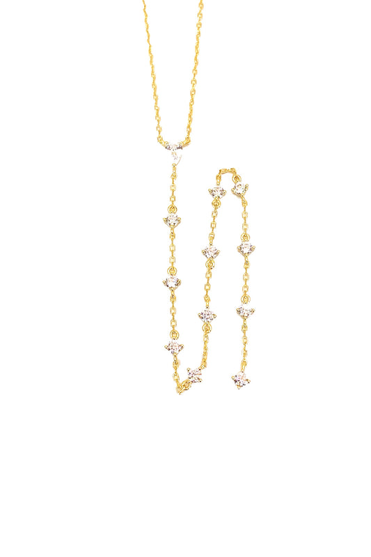 Damla Ve Suyolu Gümüş Y Kolye