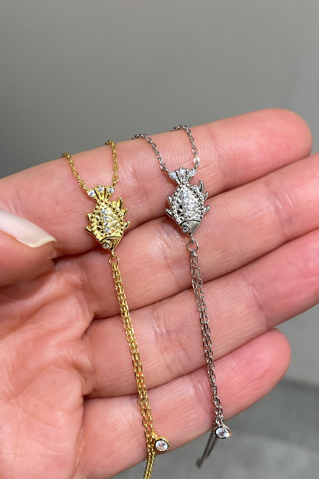 Taş Detaylı Balık Gümüş Şahmeran