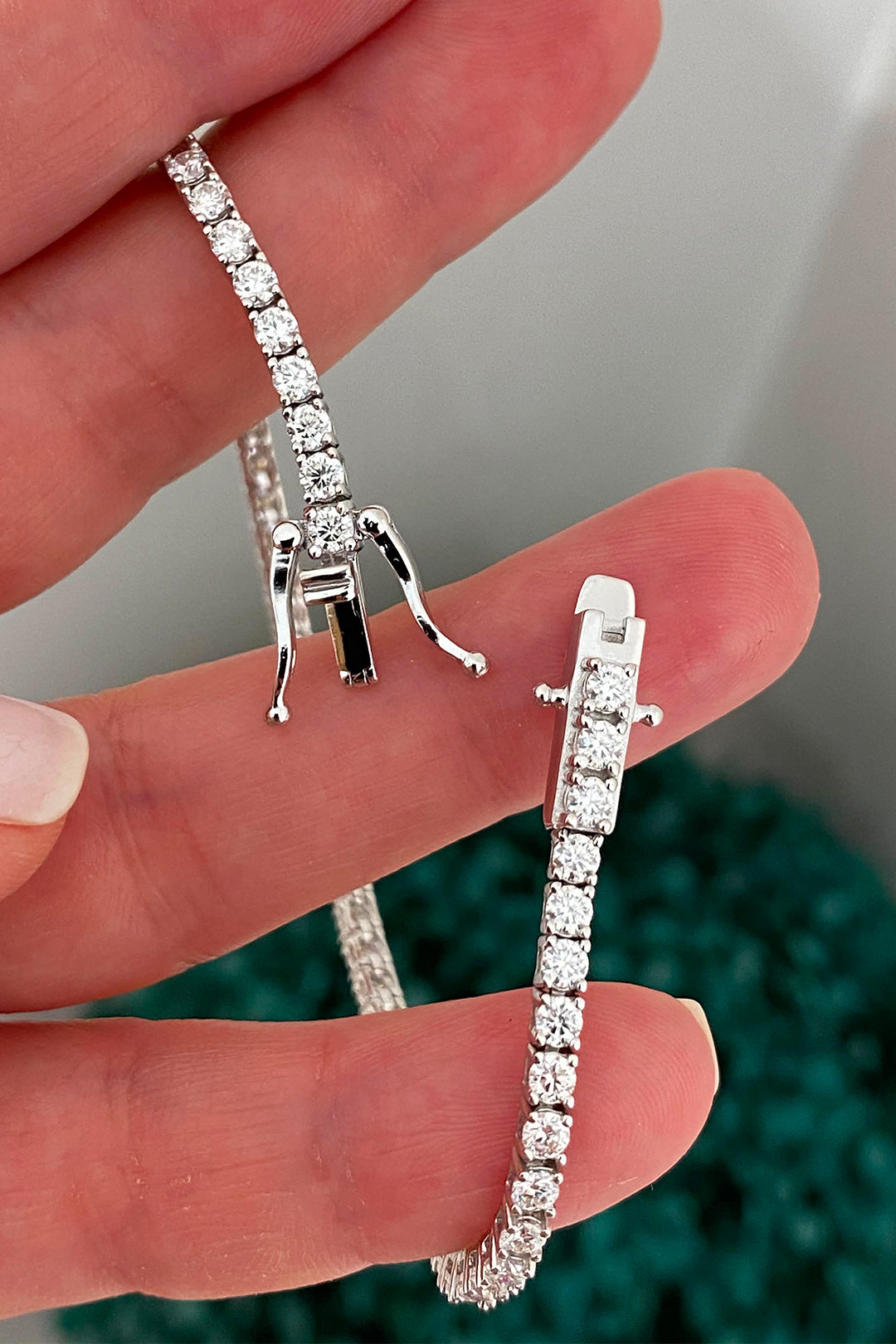 Moıssanıte Suyolu Gümüş Bileklik 2.50 mm