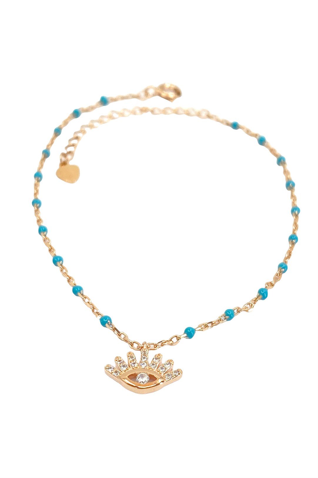 Turkuaz Mineli Halhal Göz