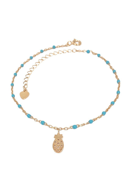 Turkuaz Mineli Halhal Ananas