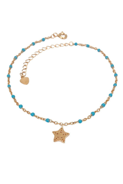 Turkuaz Mineli Halhal Yıldız