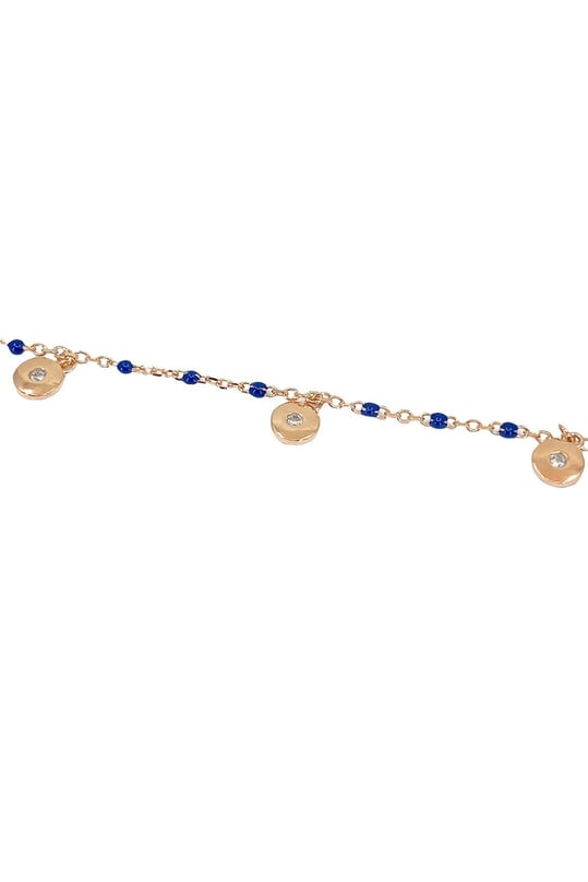 Lacivert Mineli Halhal Yuvarlak