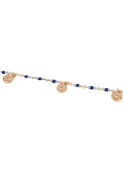 Lacivert Mineli Halhal Yuvarlak