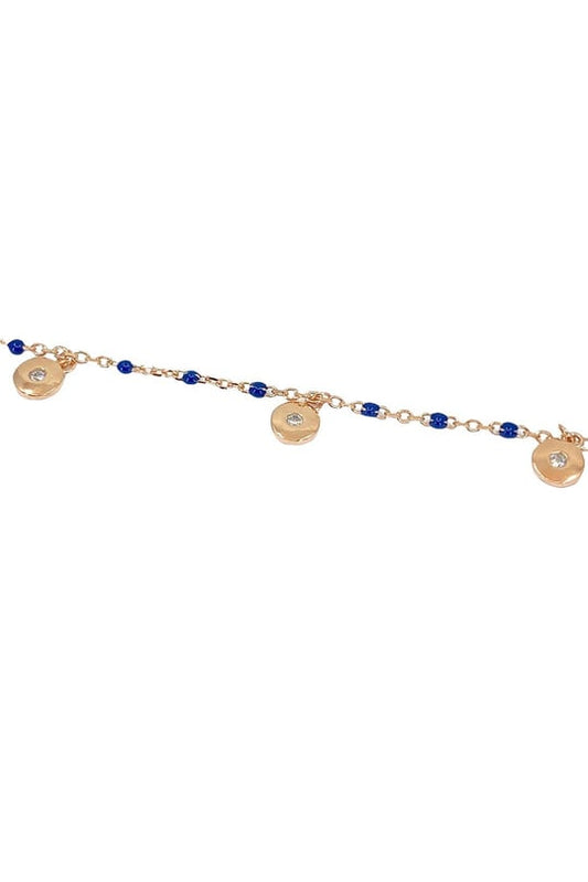 Lacivert Mineli Halhal Yuvarlak