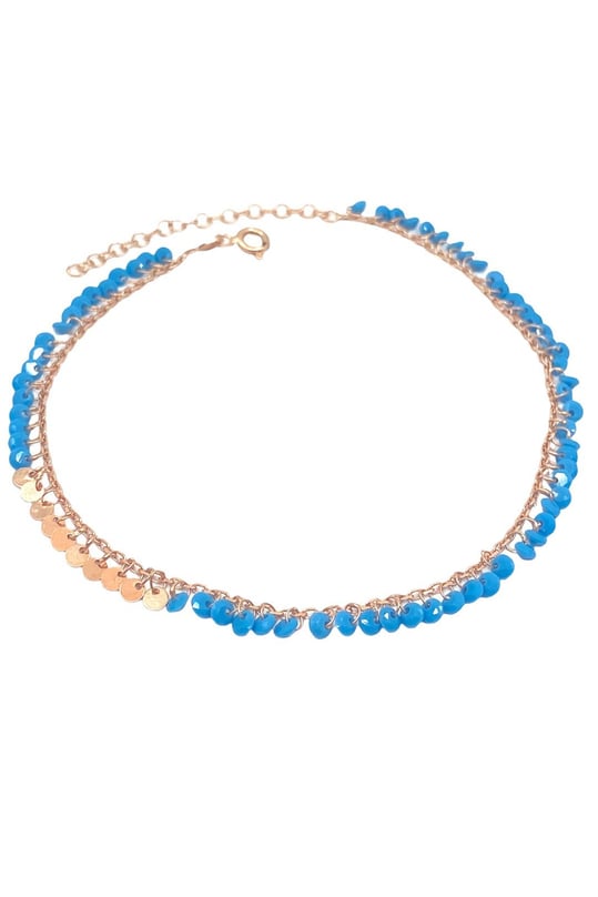 Turkuaz Ve Pul Sık Halhal