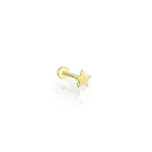 Yıldız Tragus 14 Ayar Altın Piercing