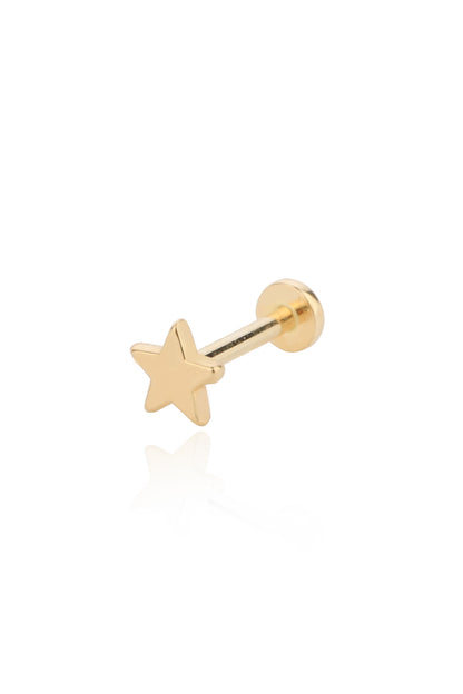 Yıldız Tragus 14 Ayar Altın Piercing