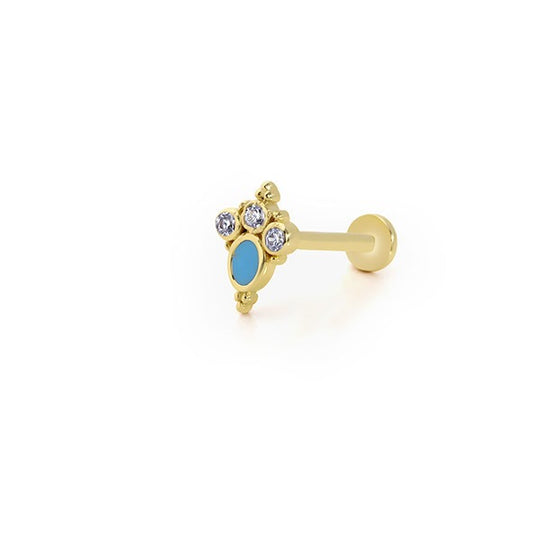 Prenses Tragus 14 Ayar Altın Piercing