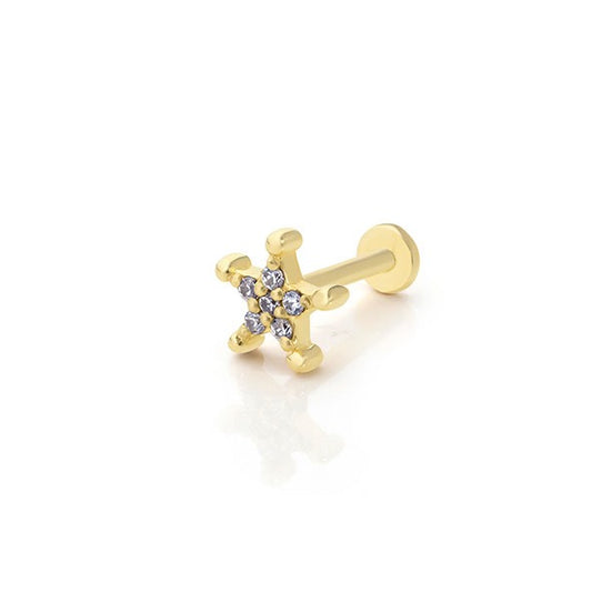 Cool Yıldız Tragus 14 Ayar Altın Piercing