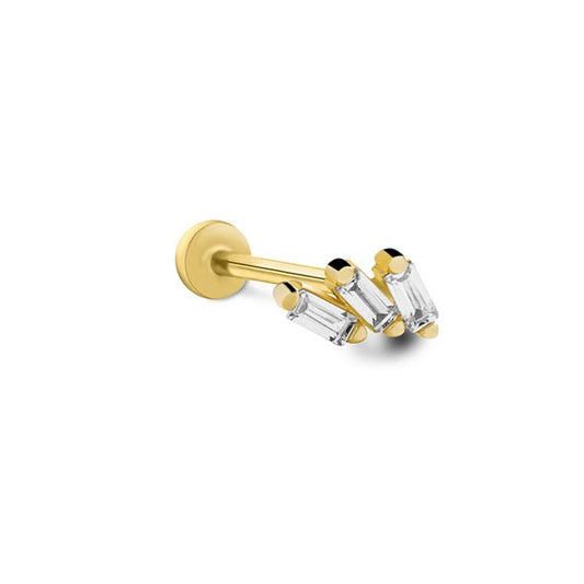 Mini Üç Baget 14 Ayar Altın Piercing