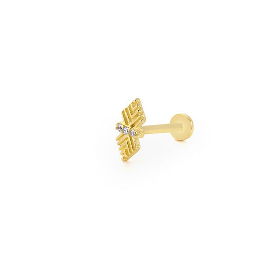 İkili Yön 14 Ayar Altın Piercing