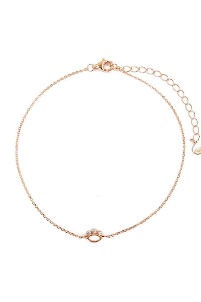 Üç Beyaz Tohum Beyaz Opal Göz Gümüş Halhal