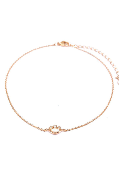 Üç Beyaz Tohum Beyaz Opal Göz Gümüş Halhal