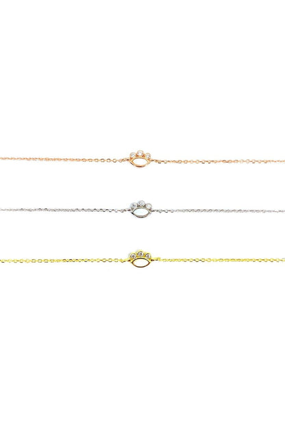 Üç Beyaz Tohum Beyaz Opal Göz Gümüş Halhal