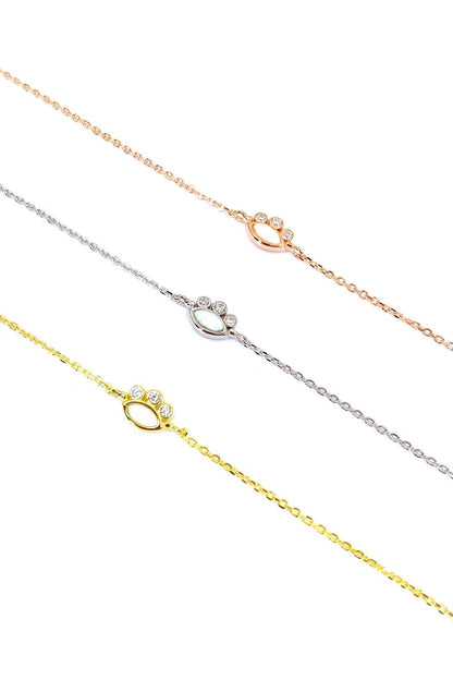 Üç Beyaz Tohum Beyaz Opal Göz Gümüş Halhal