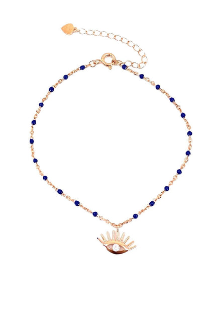 Lacivert Mineli Halhal Taşsız Göz