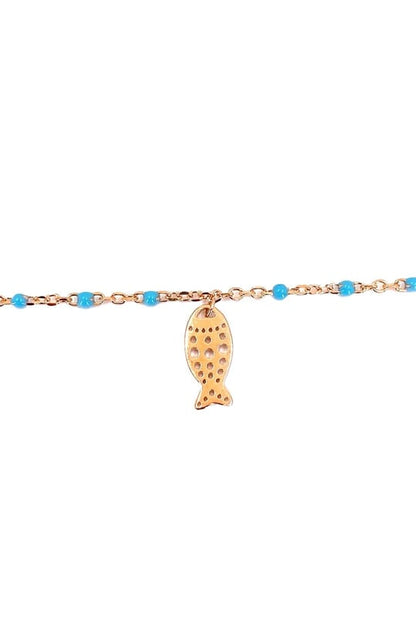 Turkuaz Mineli Halhal Desenli Balık