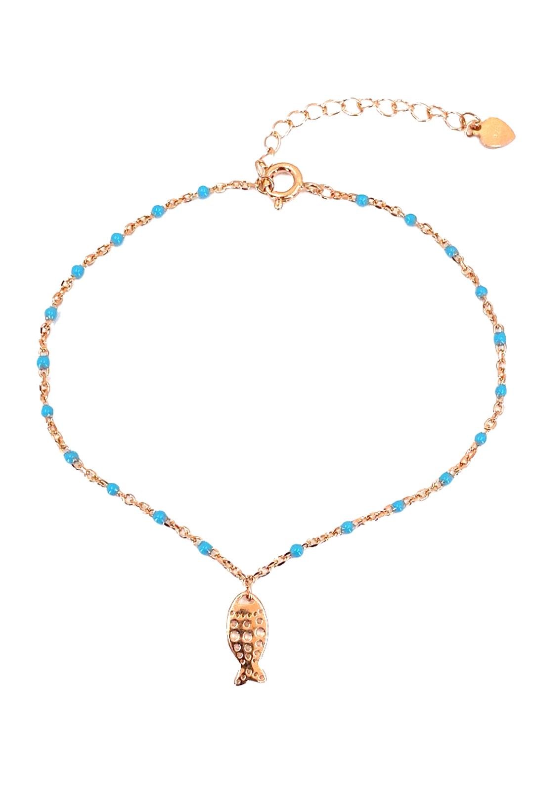 Turkuaz Mineli Halhal Desenli Balık